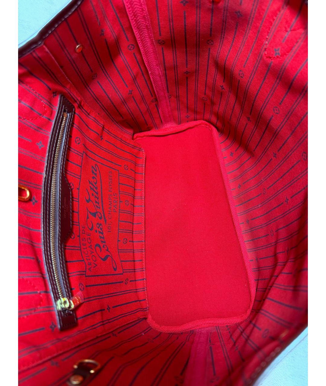 LOUIS VUITTON Коричневая сумка тоут из канвы, фото 6
