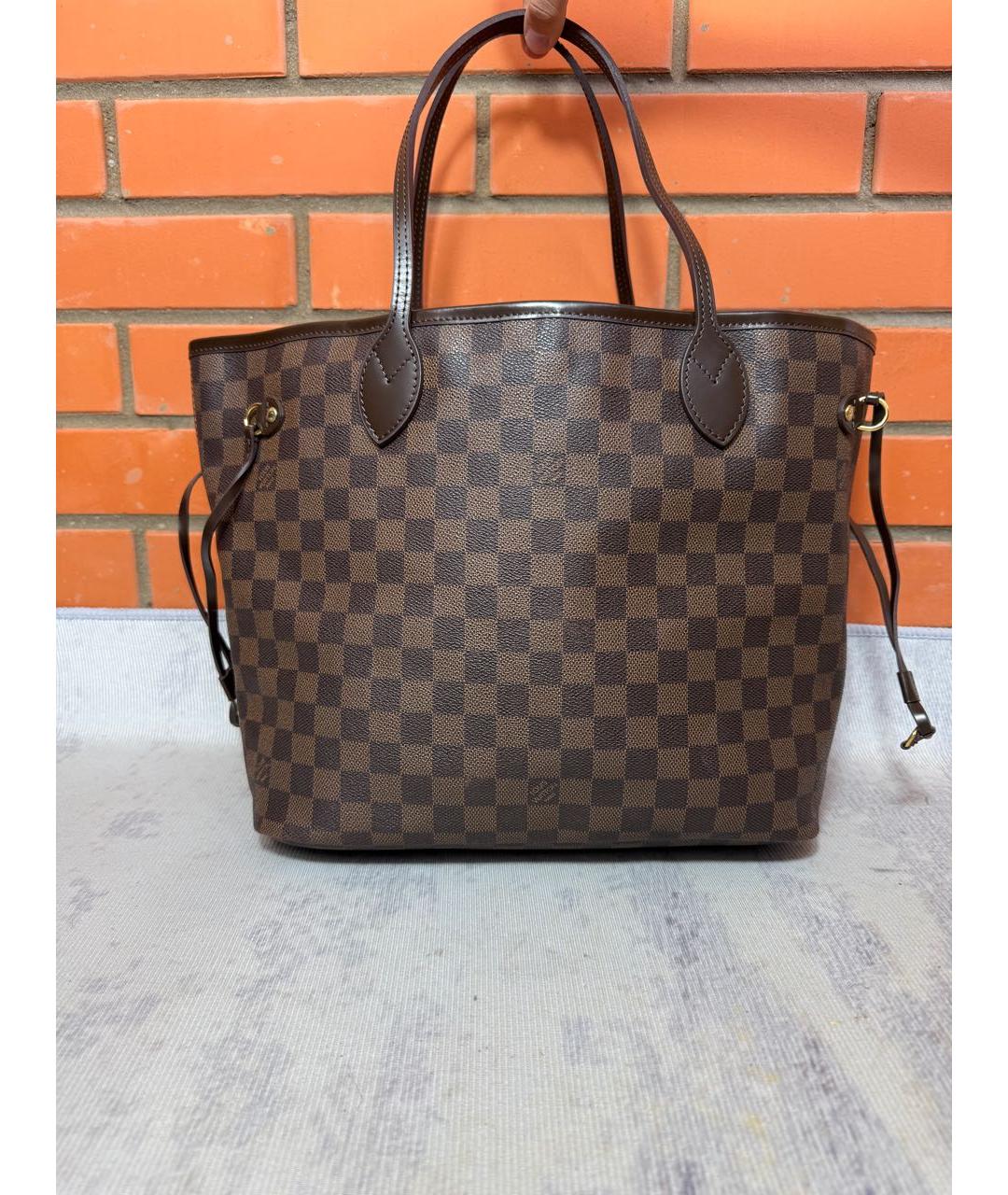 LOUIS VUITTON Коричневая сумка тоут из канвы, фото 2