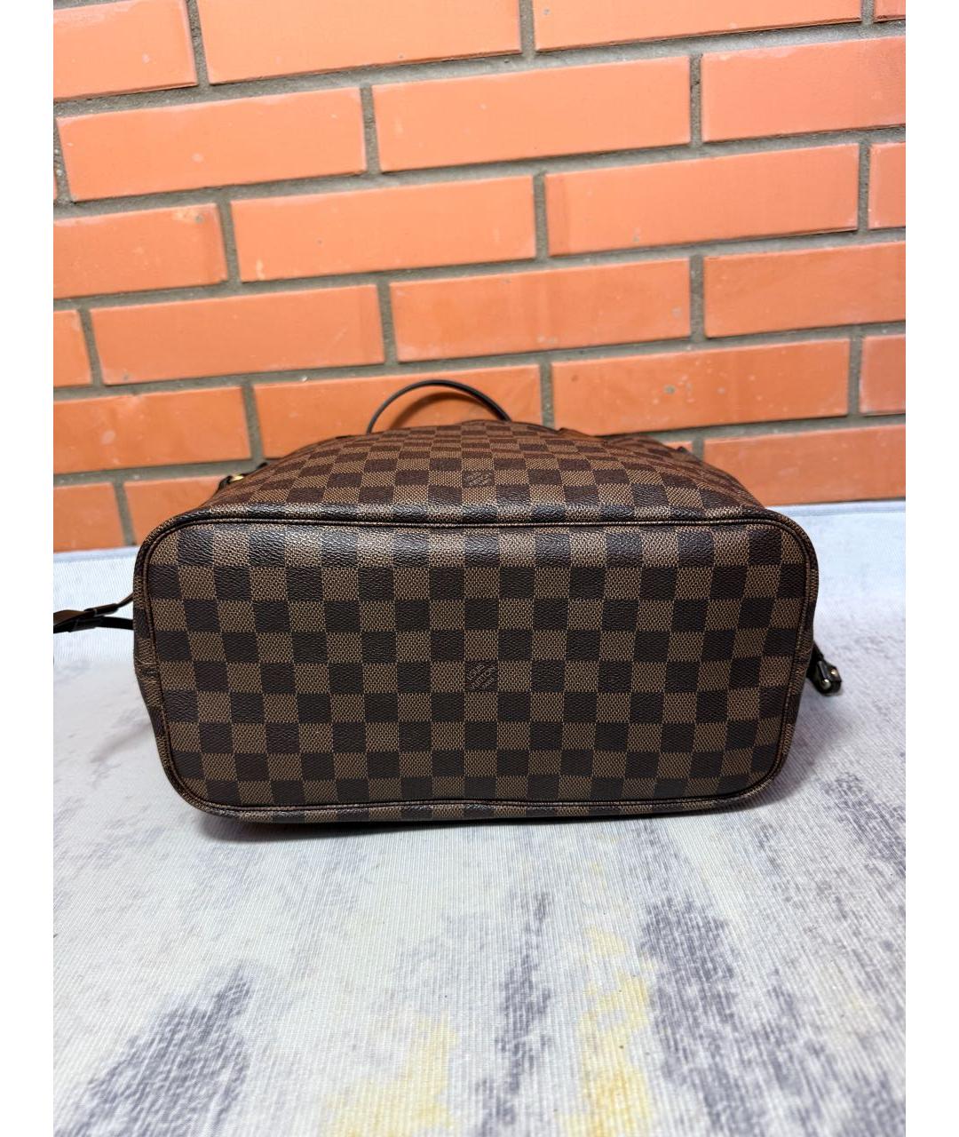 LOUIS VUITTON Коричневая сумка тоут из канвы, фото 5