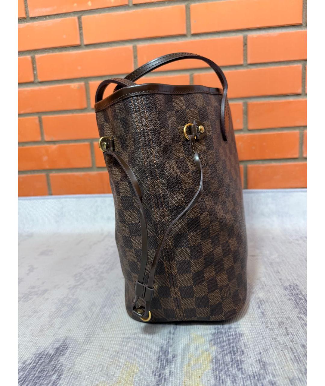 LOUIS VUITTON Коричневая сумка тоут из канвы, фото 3