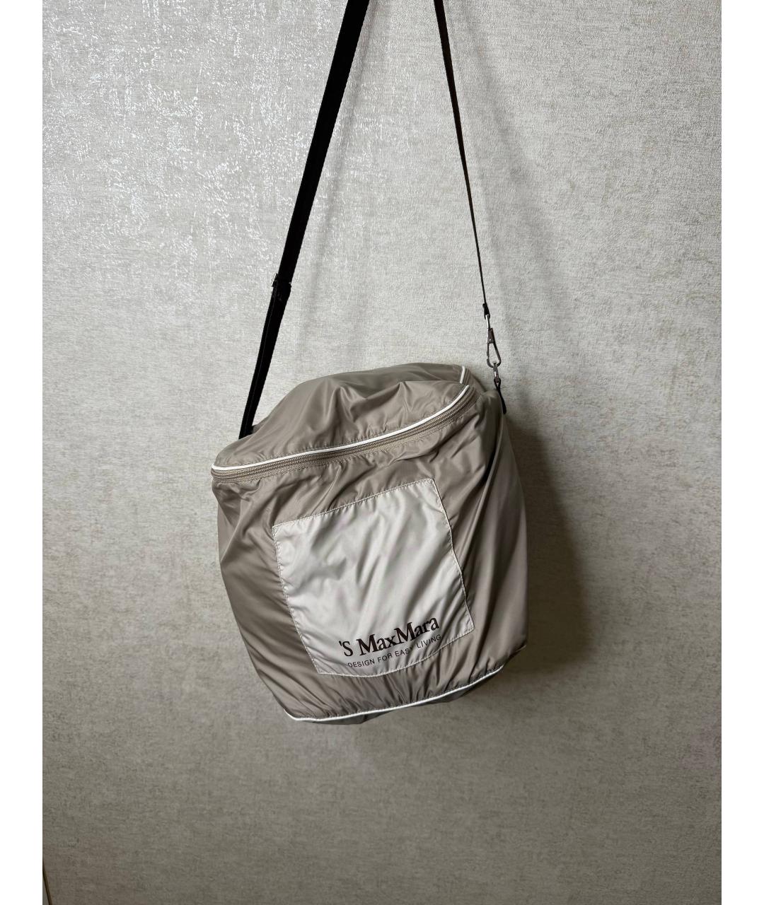 MAX MARA THE CUBE Бежевая нейлоновая куртка, фото 4