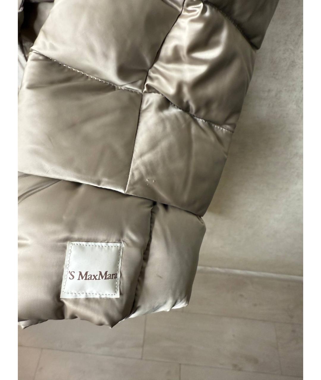 MAX MARA THE CUBE Бежевая нейлоновая куртка, фото 6