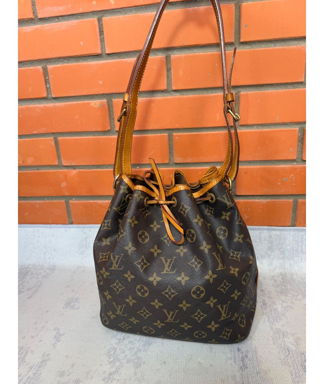 LOUIS VUITTON Коричневая сумка через плечо из канвы, фото 2