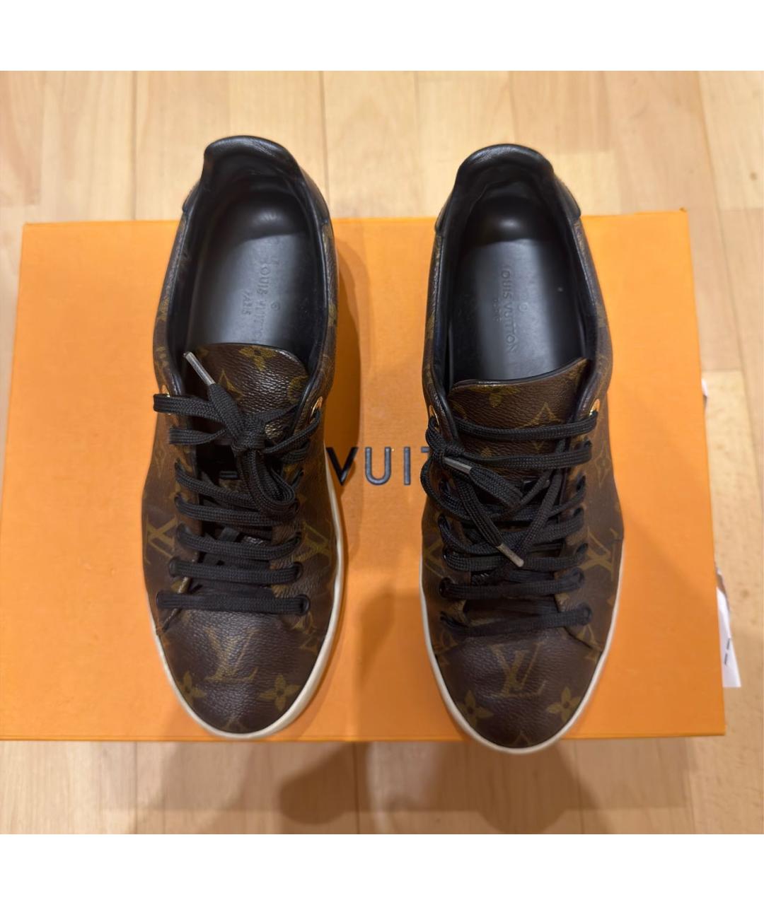 LOUIS VUITTON Коричневые кеды, фото 3