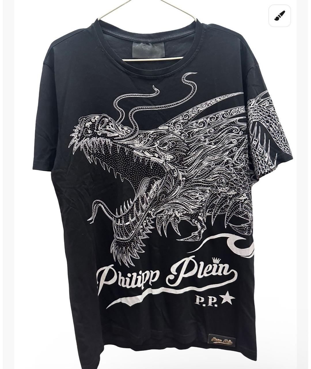 PHILIPP PLEIN Черная хлопковая футболка, фото 6