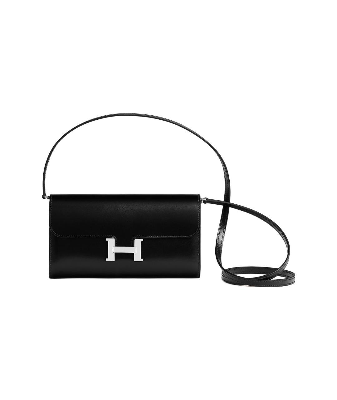 HERMES Черный кожаный кошелек, фото 1