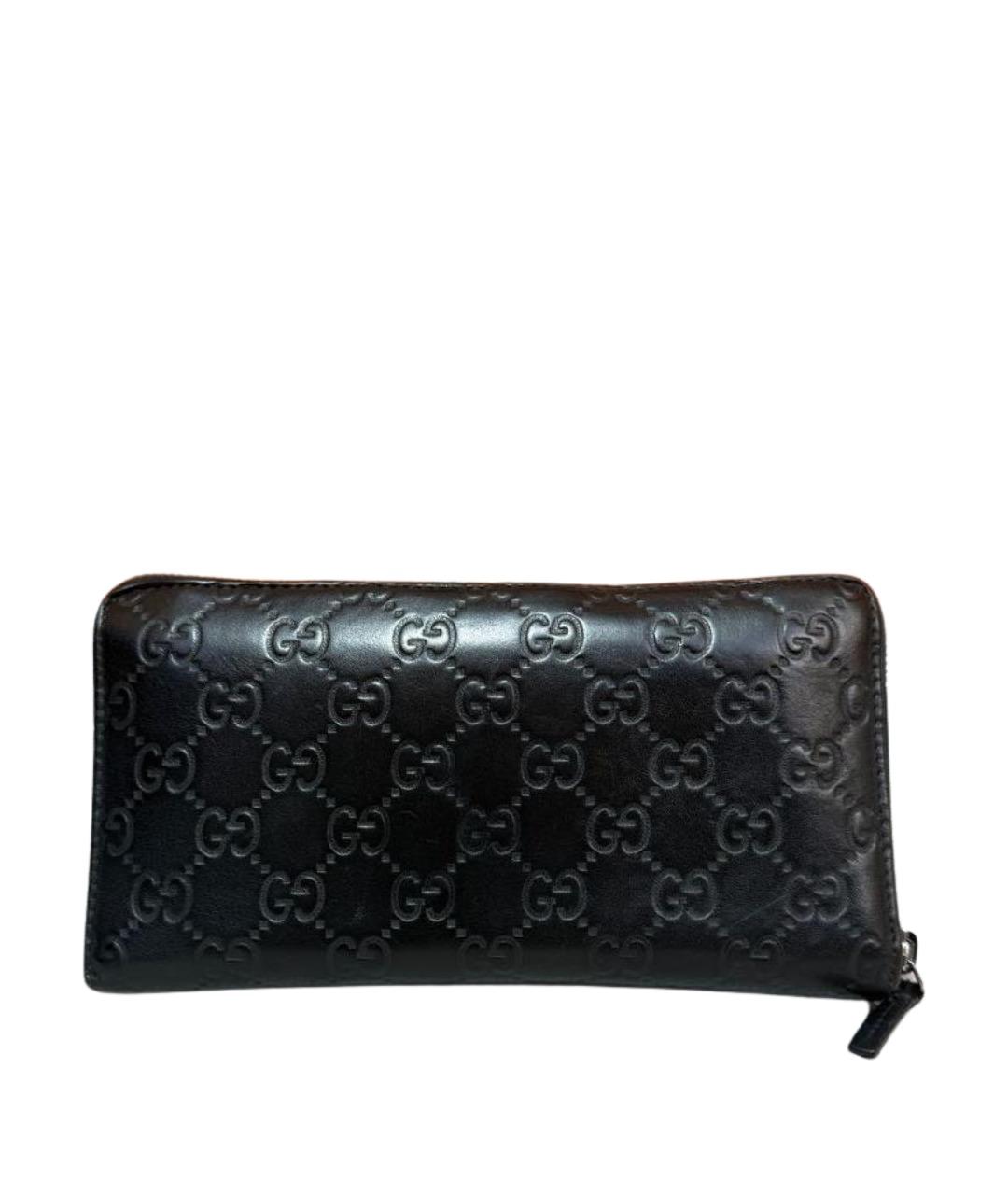 GUCCI Черный кожаный кошелек, фото 1