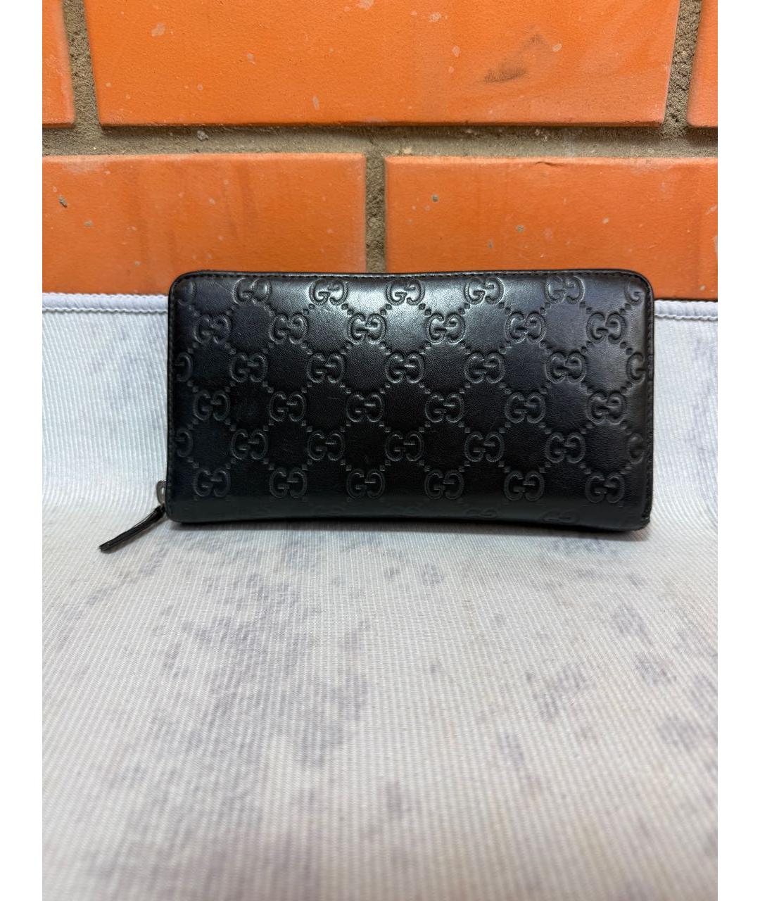 GUCCI Черный кожаный кошелек, фото 2