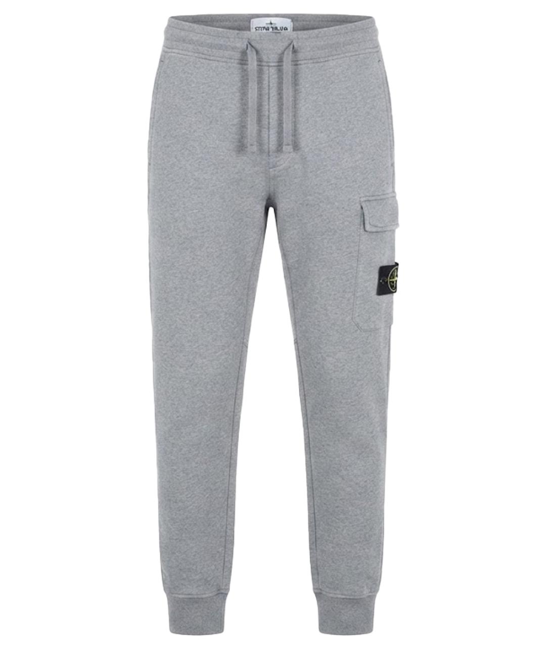 STONE ISLAND Серый хлопковый спортивный костюм, фото 1