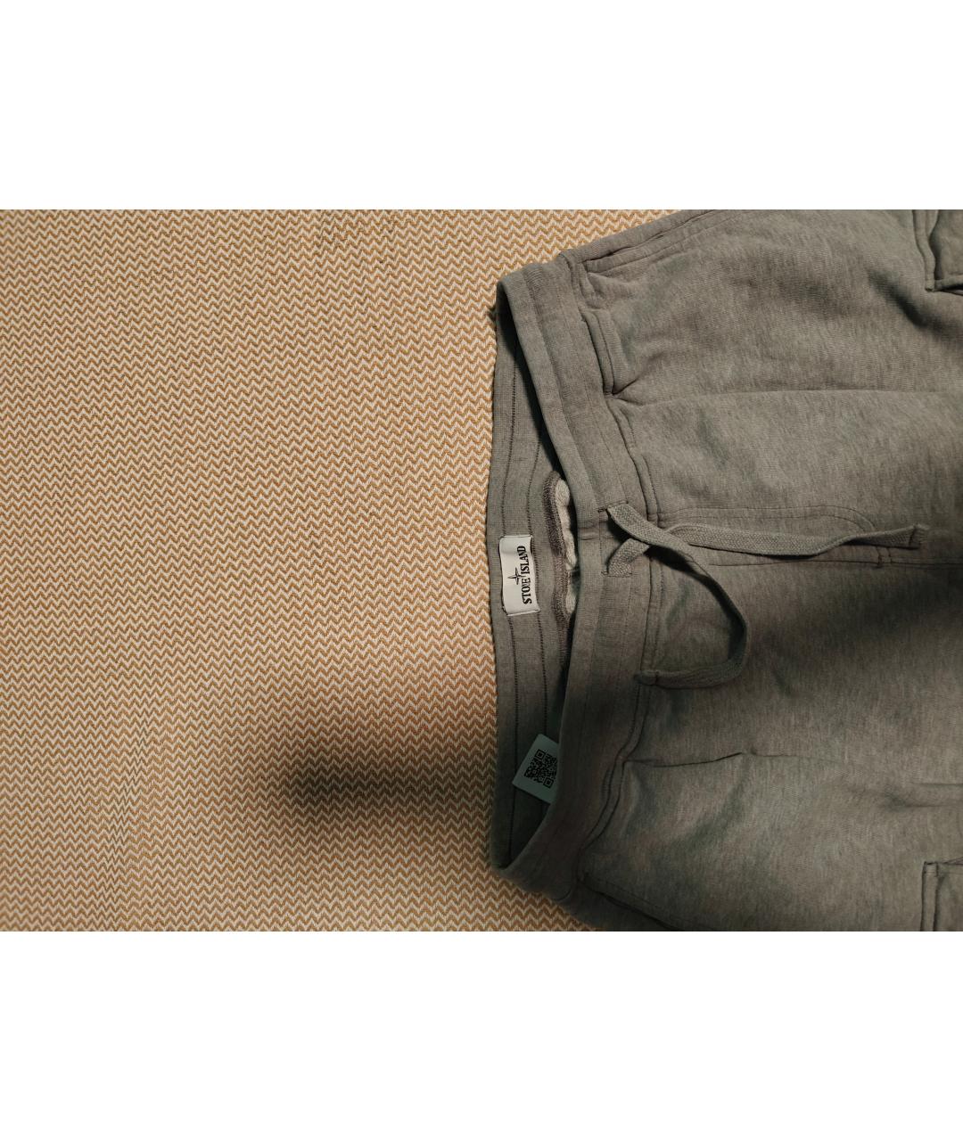 STONE ISLAND Серый хлопковый спортивный костюм, фото 3