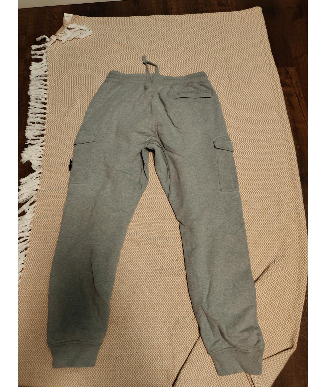 STONE ISLAND Серый хлопковый спортивный костюм, фото 2