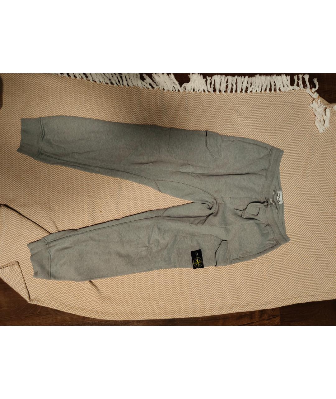 STONE ISLAND Серый хлопковый спортивный костюм, фото 5
