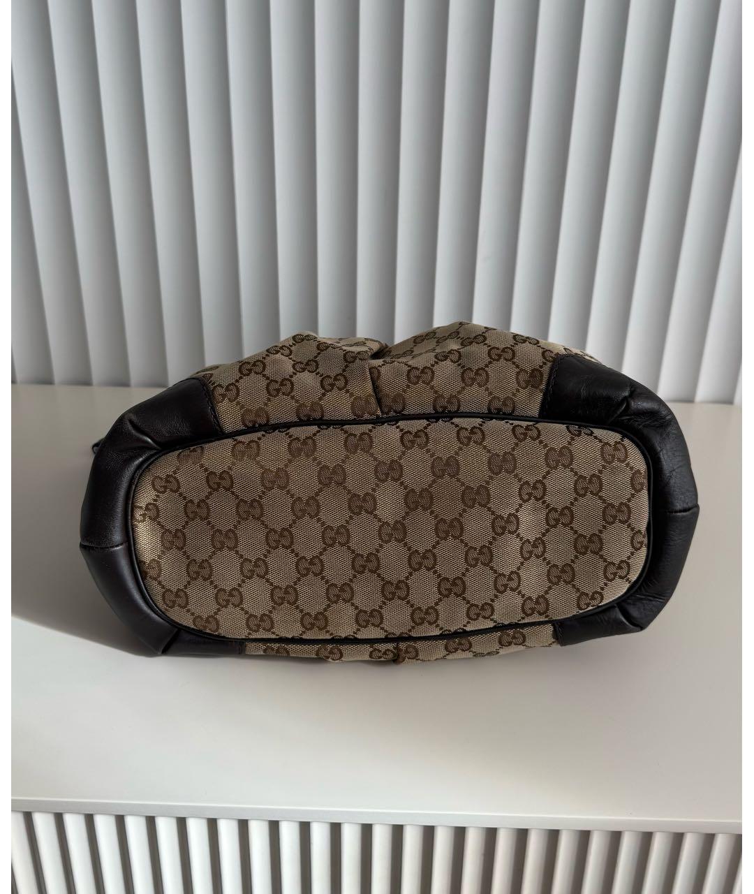 GUCCI Коричневая сумка тоут из канвы, фото 8
