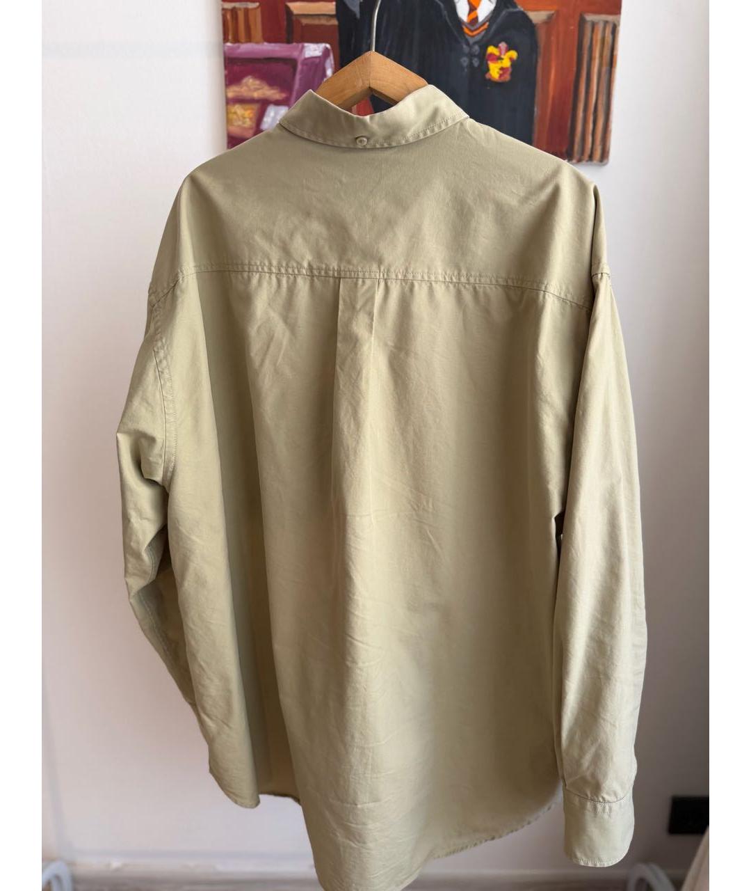 BURBERRY Хаки хлопковая кэжуал рубашка, фото 2