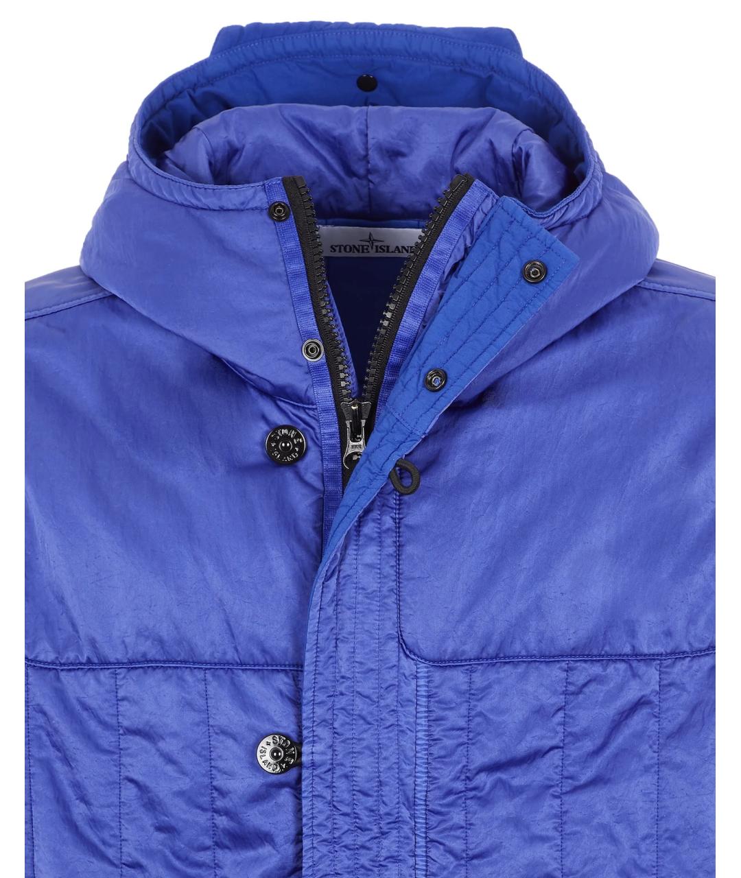 STONE ISLAND Синяя нейлоновая куртка, фото 3