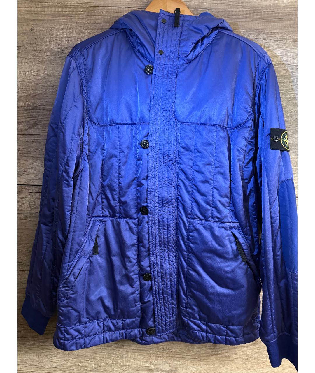 STONE ISLAND Синяя нейлоновая куртка, фото 6