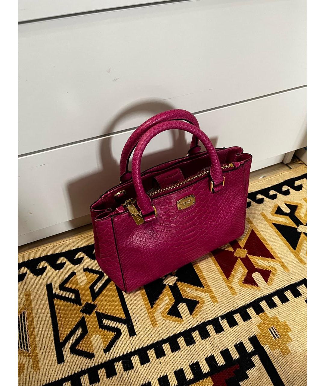 MICHAEL KORS Розовая кожаная сумка тоут, фото 2