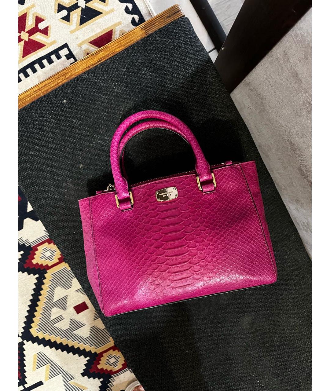 MICHAEL KORS Розовая кожаная сумка тоут, фото 6