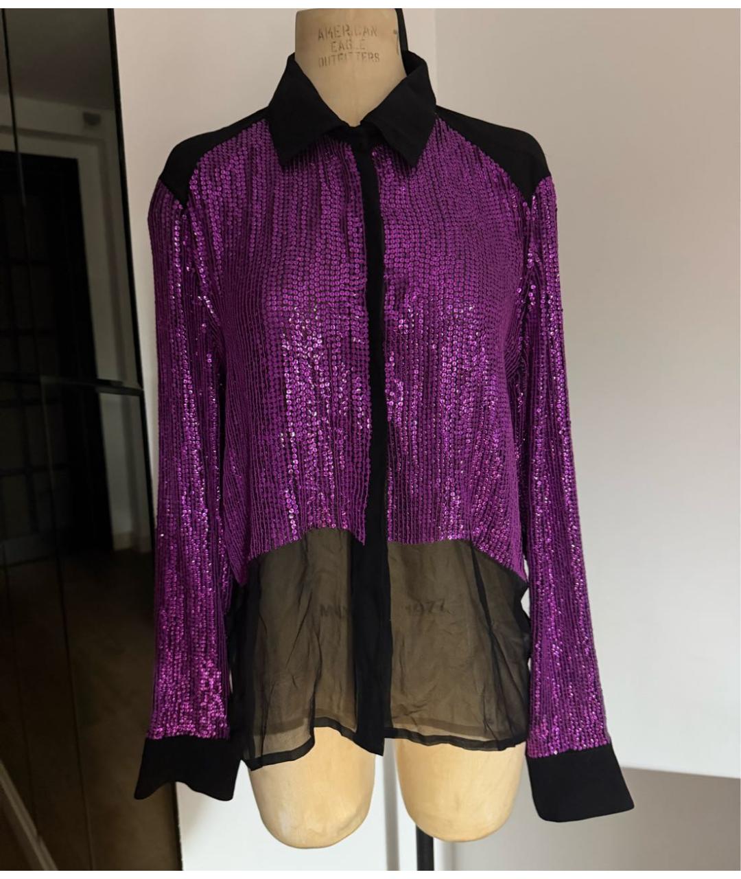 LANVIN Черная шелковая блузы, фото 9