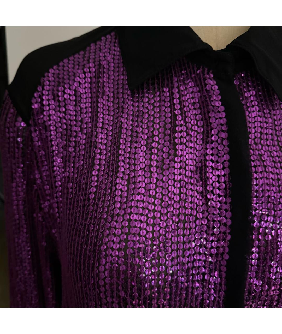 LANVIN Черная шелковая блузы, фото 8