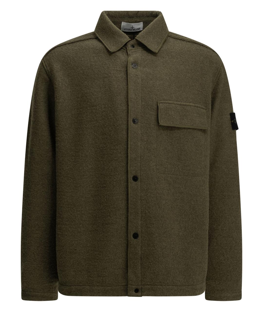 STONE ISLAND Зеленая полиамидовая куртка, фото 1