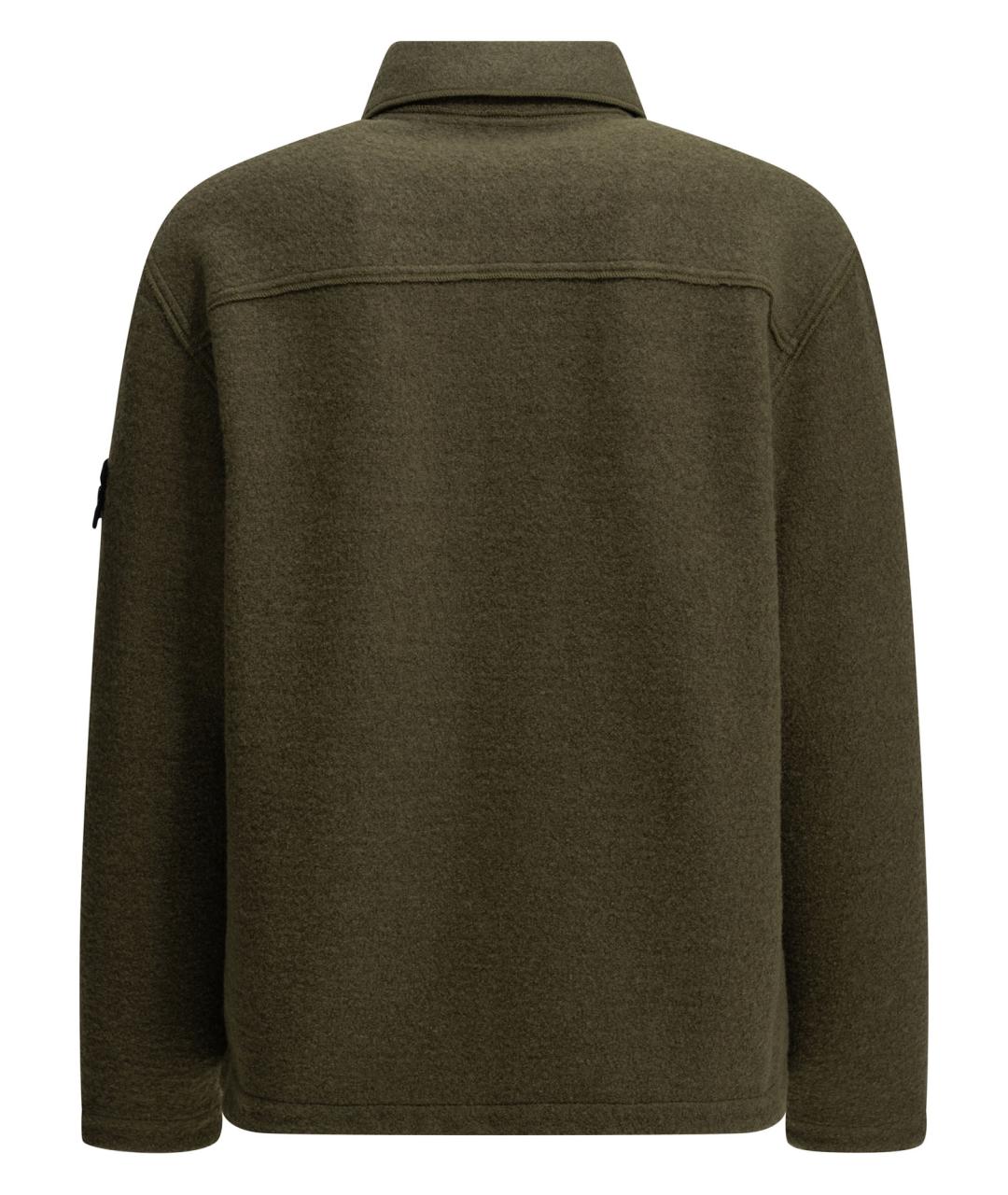 STONE ISLAND Зеленая полиамидовая куртка, фото 2