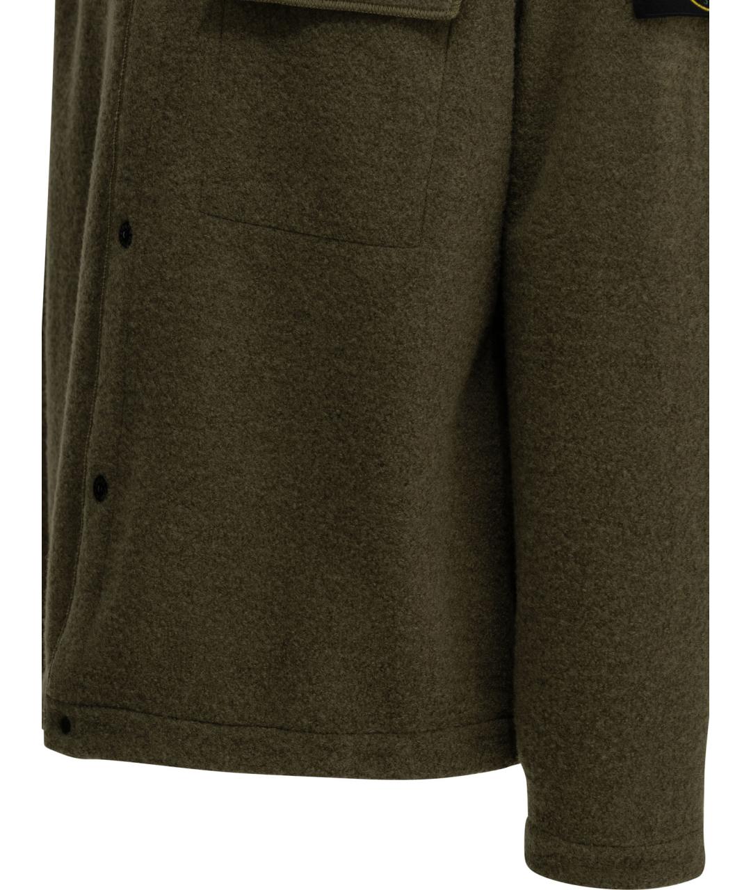 STONE ISLAND Зеленая полиамидовая куртка, фото 4