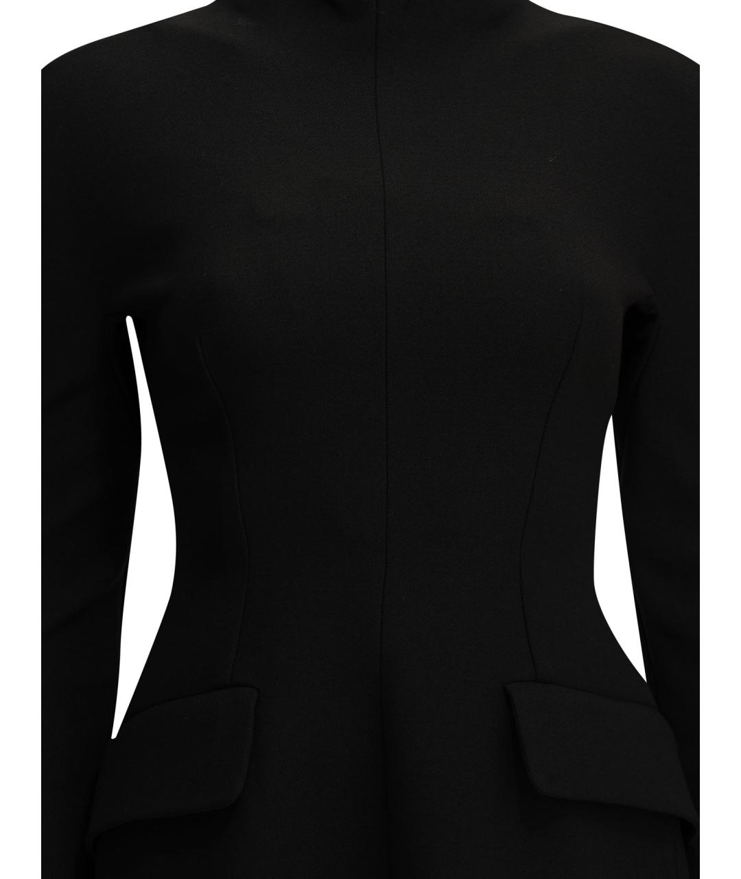 SPORTMAX Черное полиэстеровое повседневное платье, фото 3