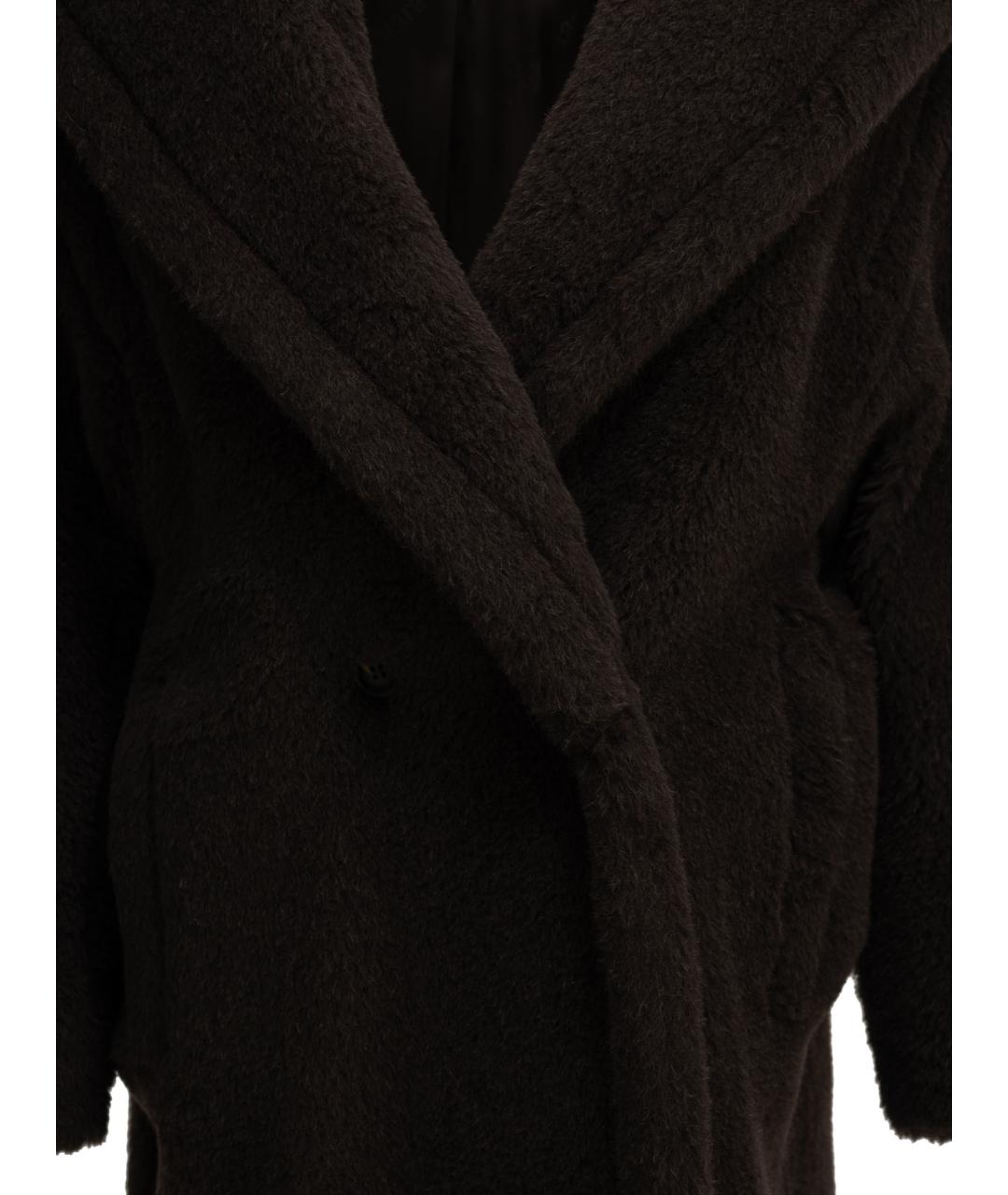 MAX MARA Коричневая шерстяная шуба, фото 3