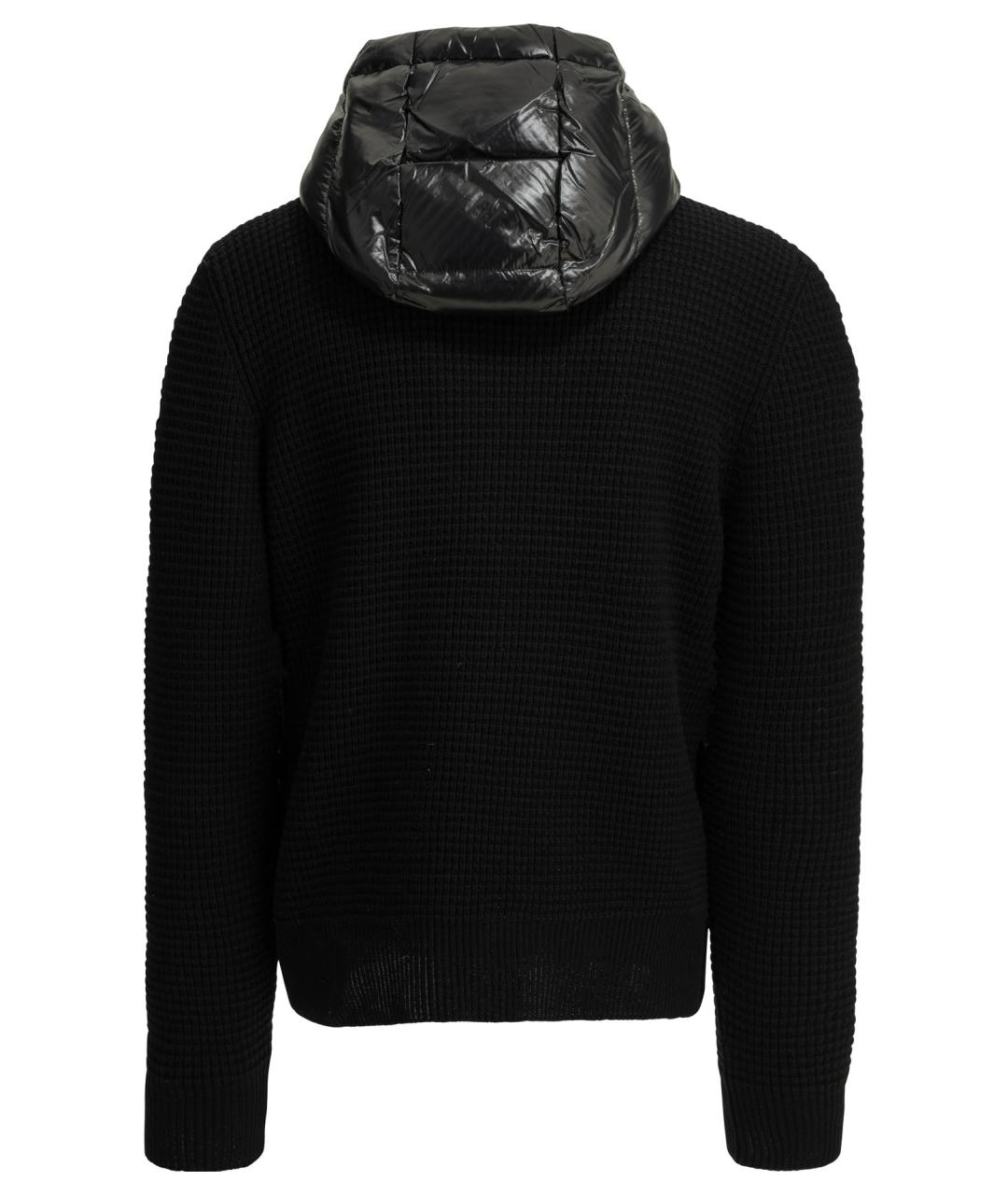 MONCLER Черная шерстяная куртка, фото 2
