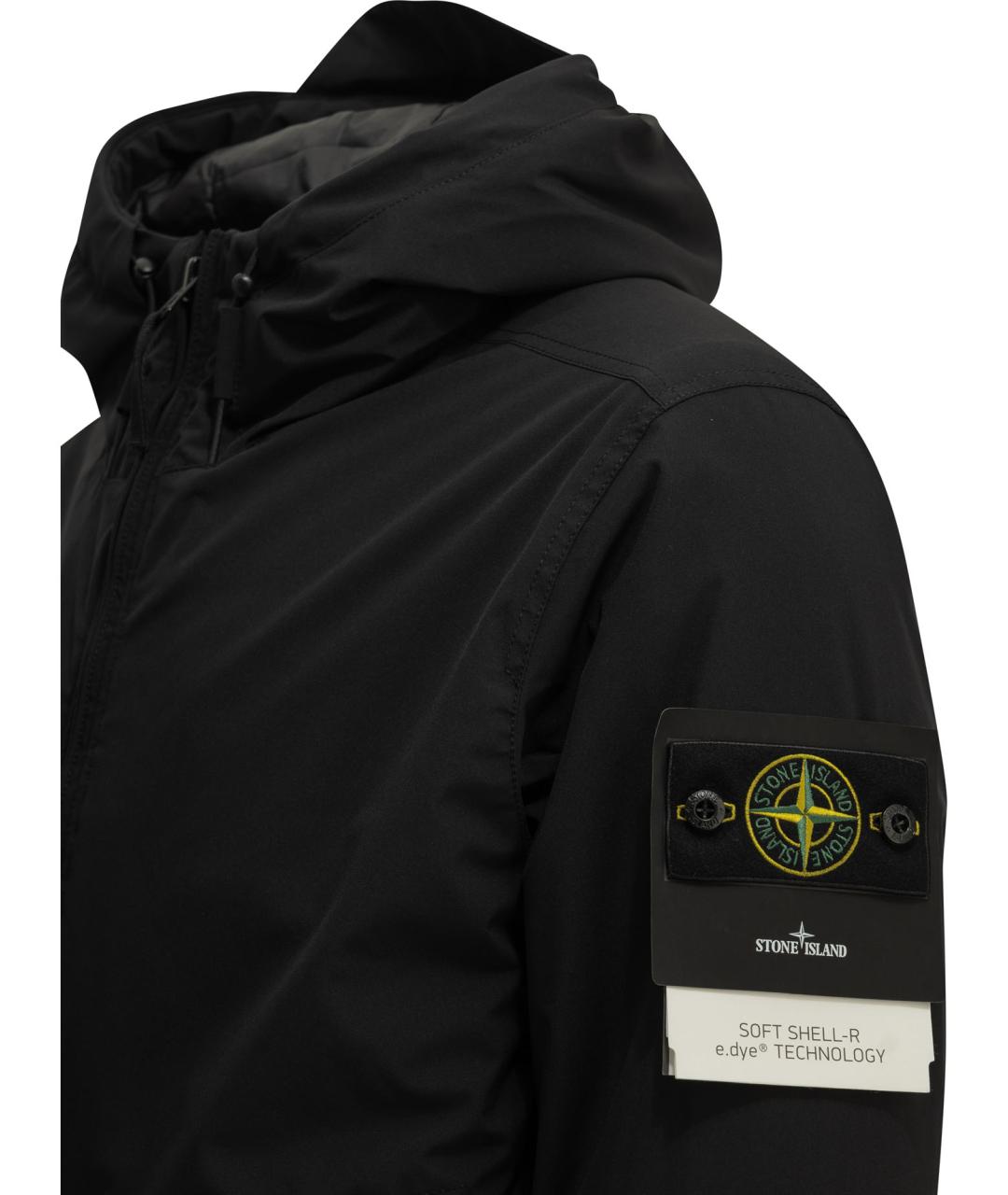 STONE ISLAND Черная полиэстеровая куртка, фото 3