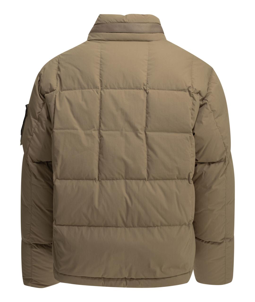STONE ISLAND Бежевая хлопковая куртка, фото 2