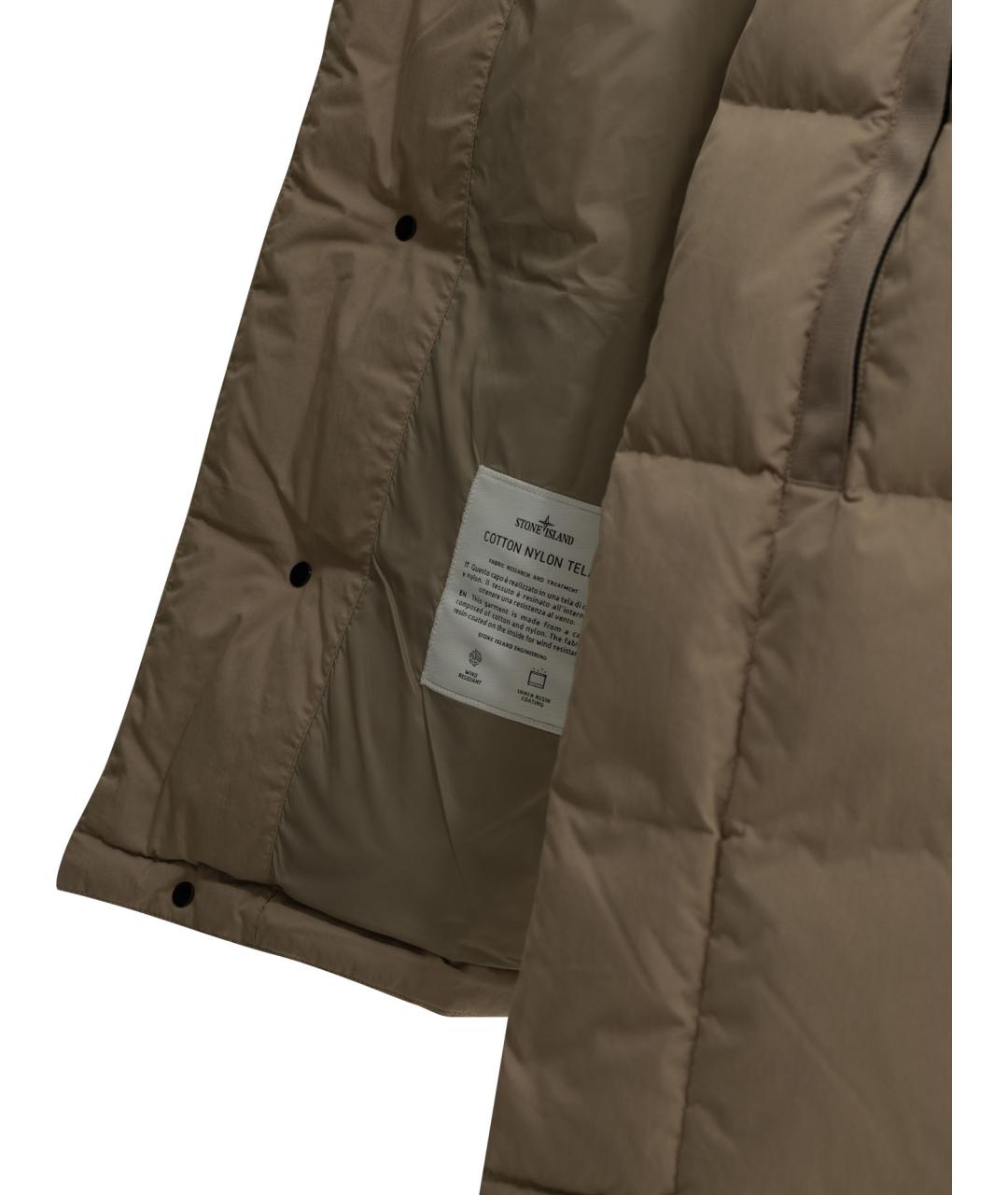 STONE ISLAND Бежевая хлопковая куртка, фото 4