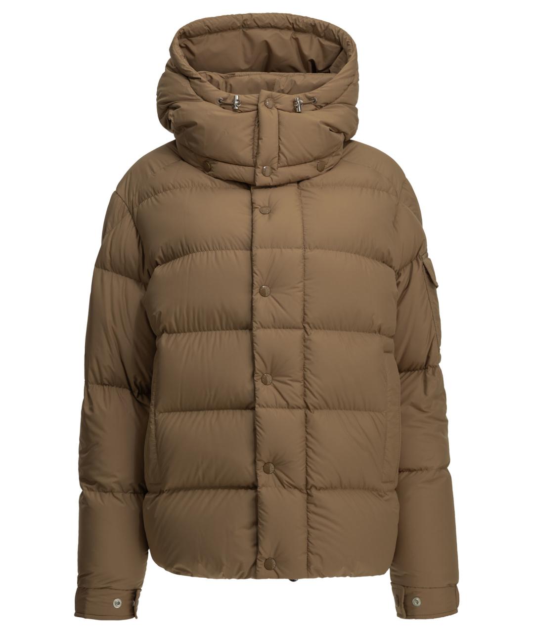 MONCLER Бежевая полиэстеровая куртка, фото 1