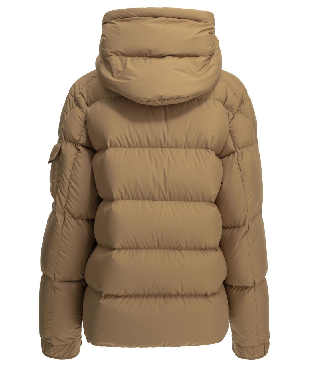 MONCLER Бежевая полиэстеровая куртка, фото 2