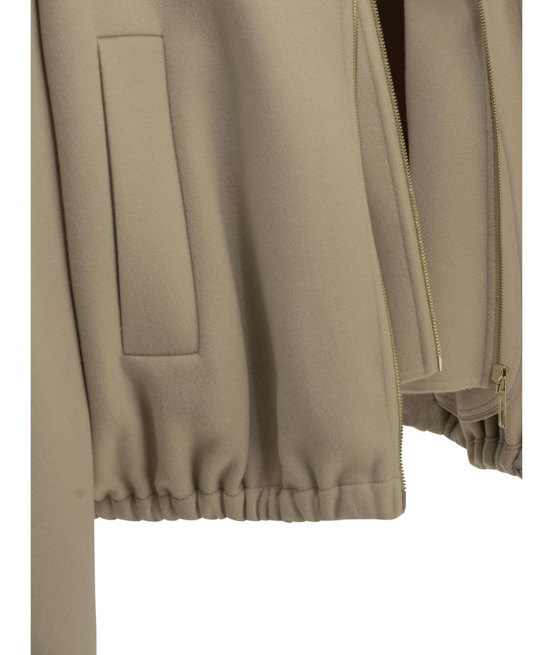 SPORTMAX Бежевая шерстяная куртка, фото 4