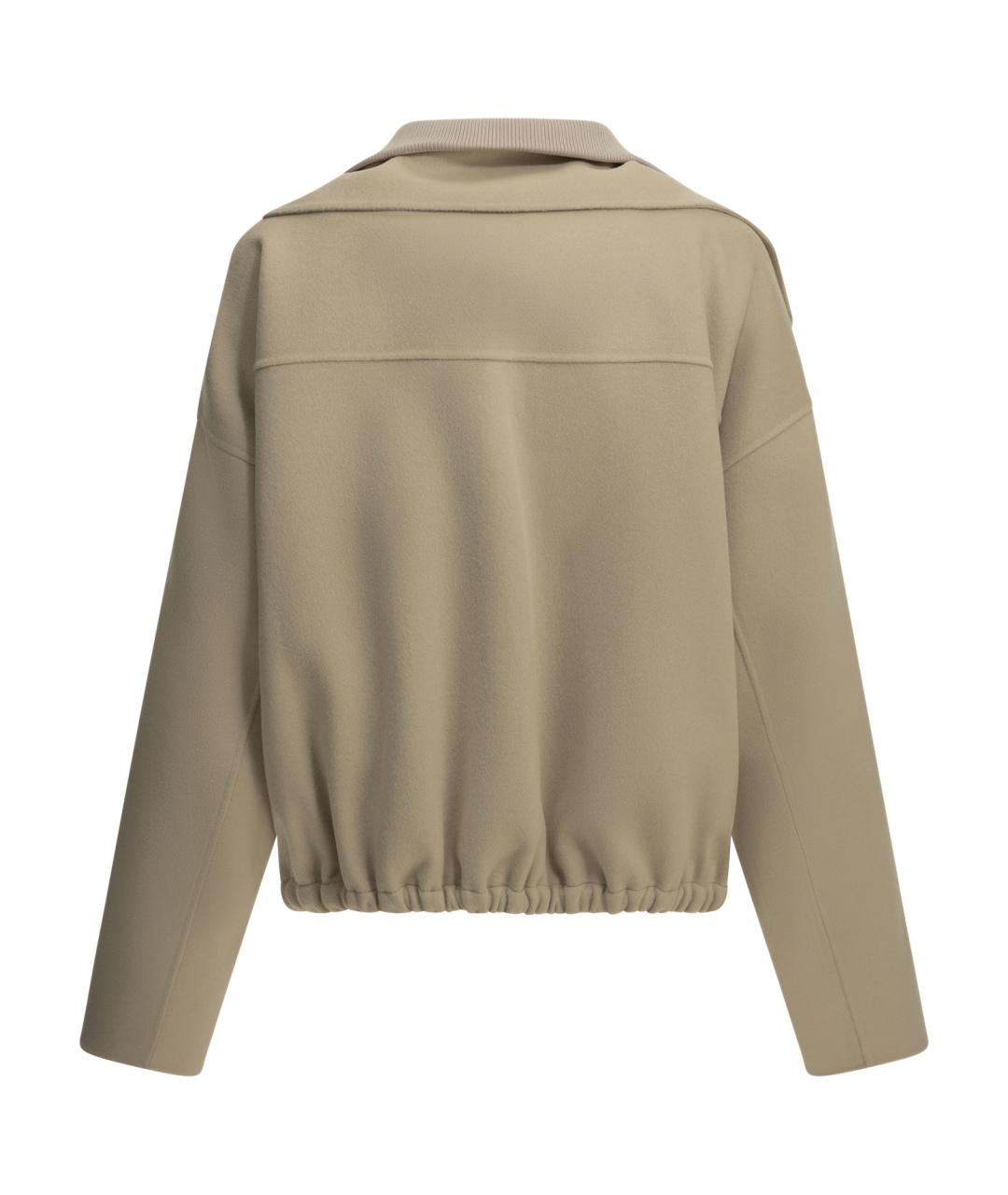 SPORTMAX Бежевая шерстяная куртка, фото 2