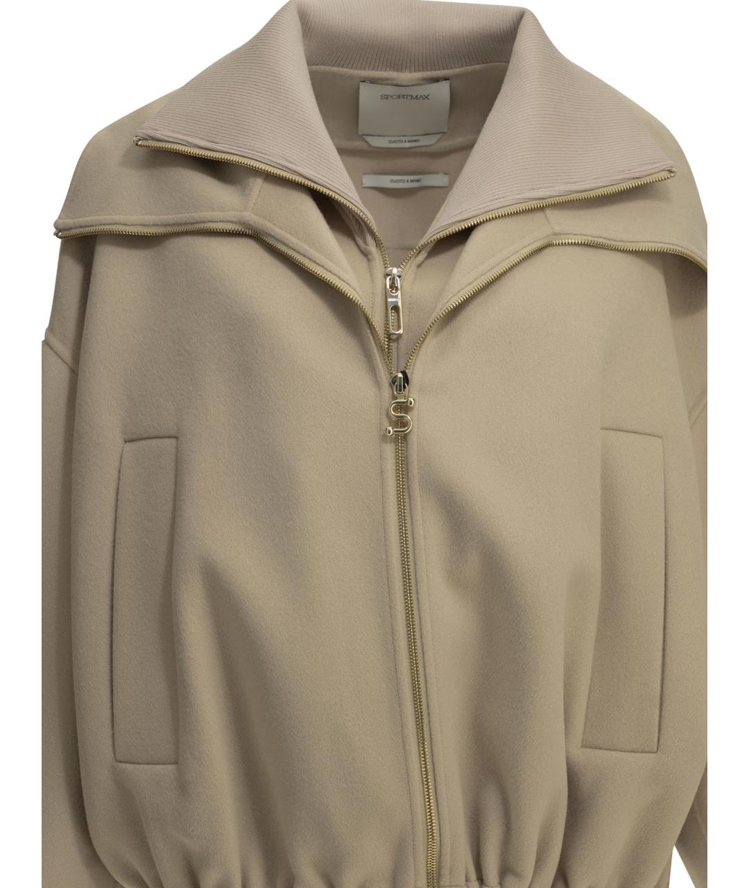 SPORTMAX Бежевая шерстяная куртка, фото 3