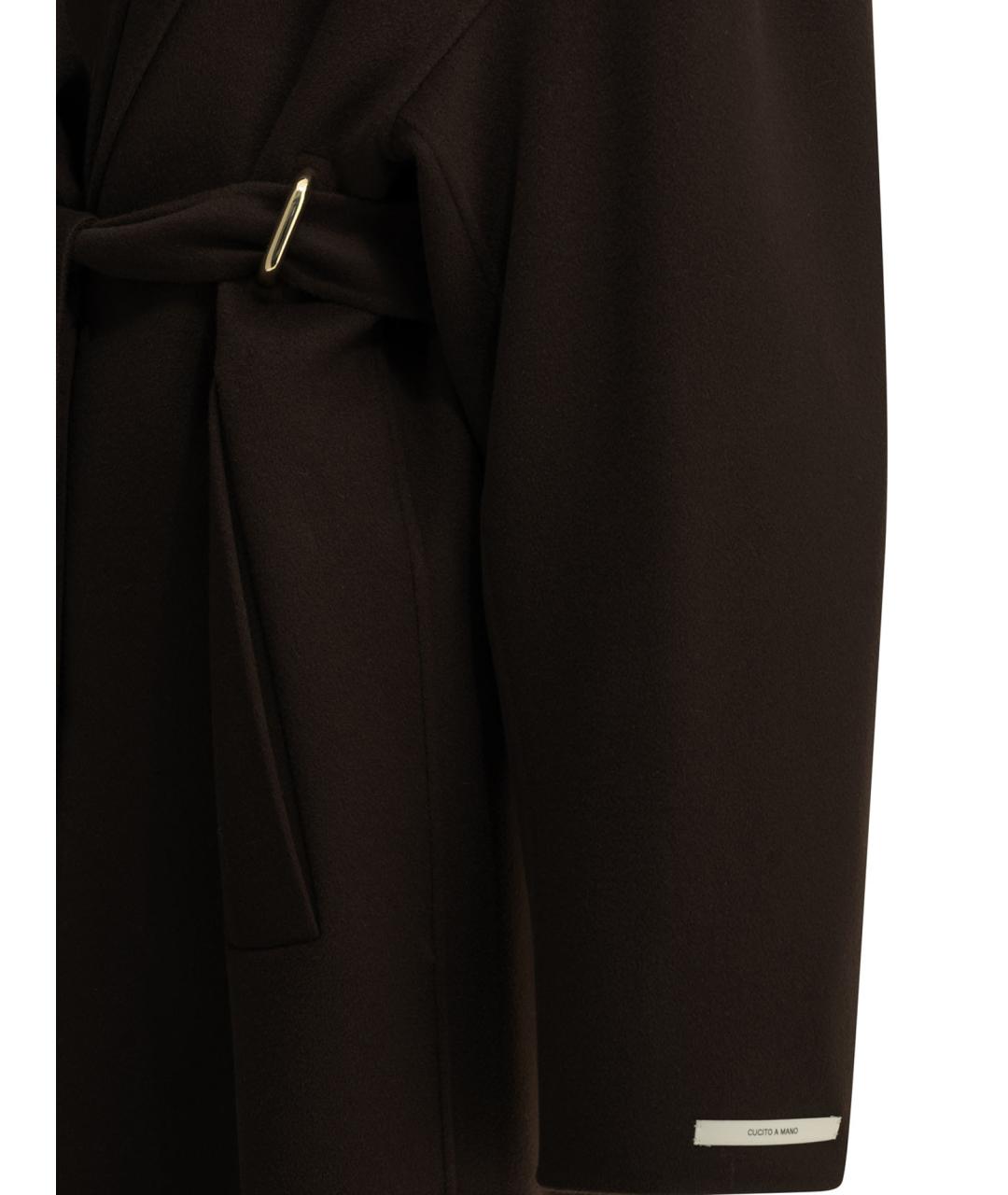 SPORTMAX Коричневое шерстяное пальто, фото 4