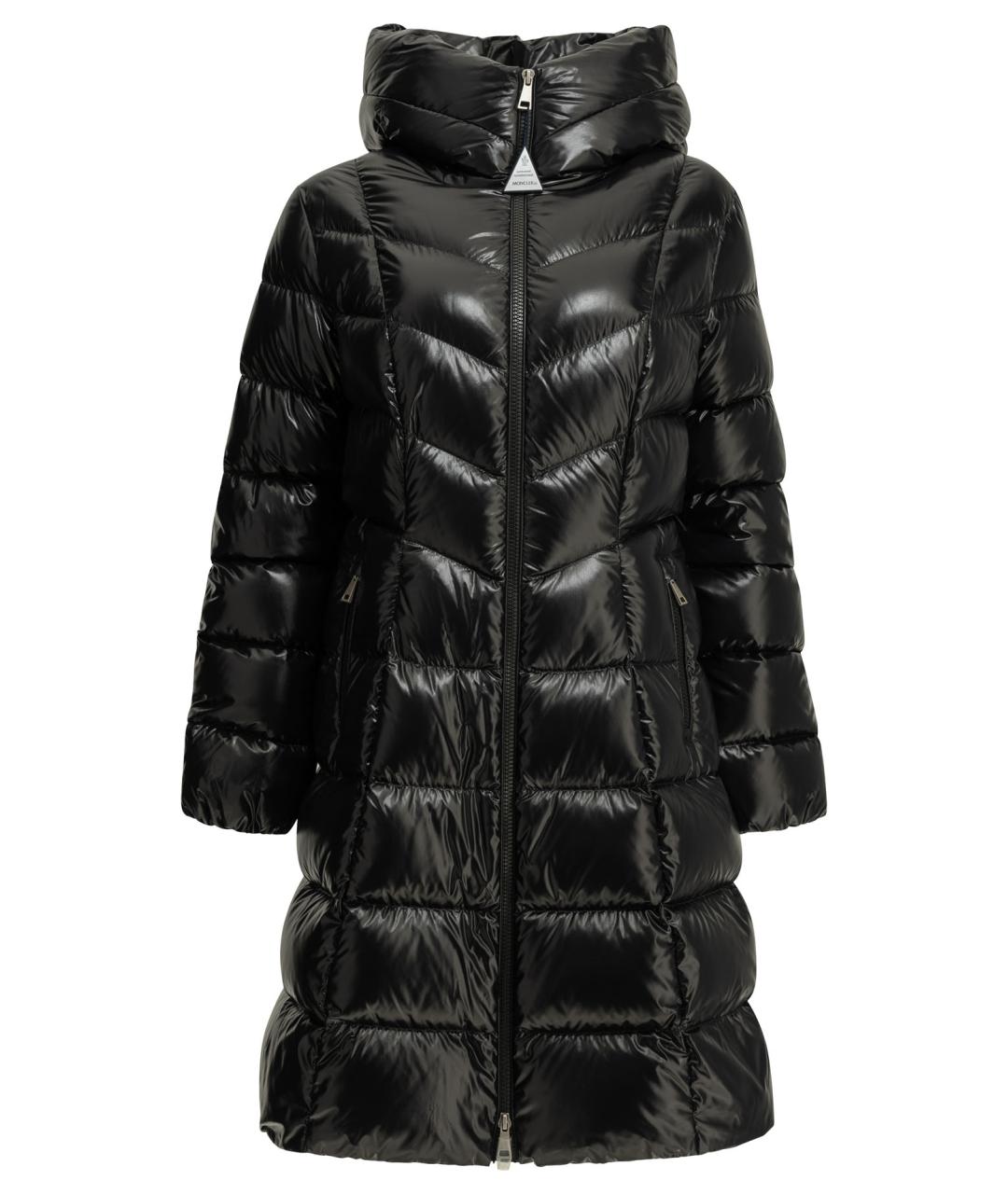 MONCLER Черный полиамидовый пуховик, фото 1