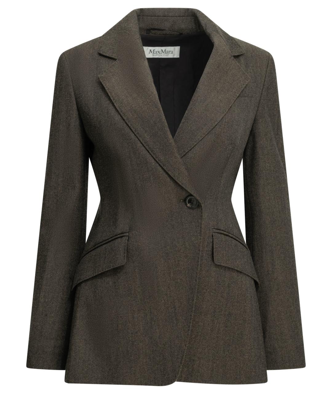 MAX MARA Черный шерстяной жакет/пиджак, фото 1