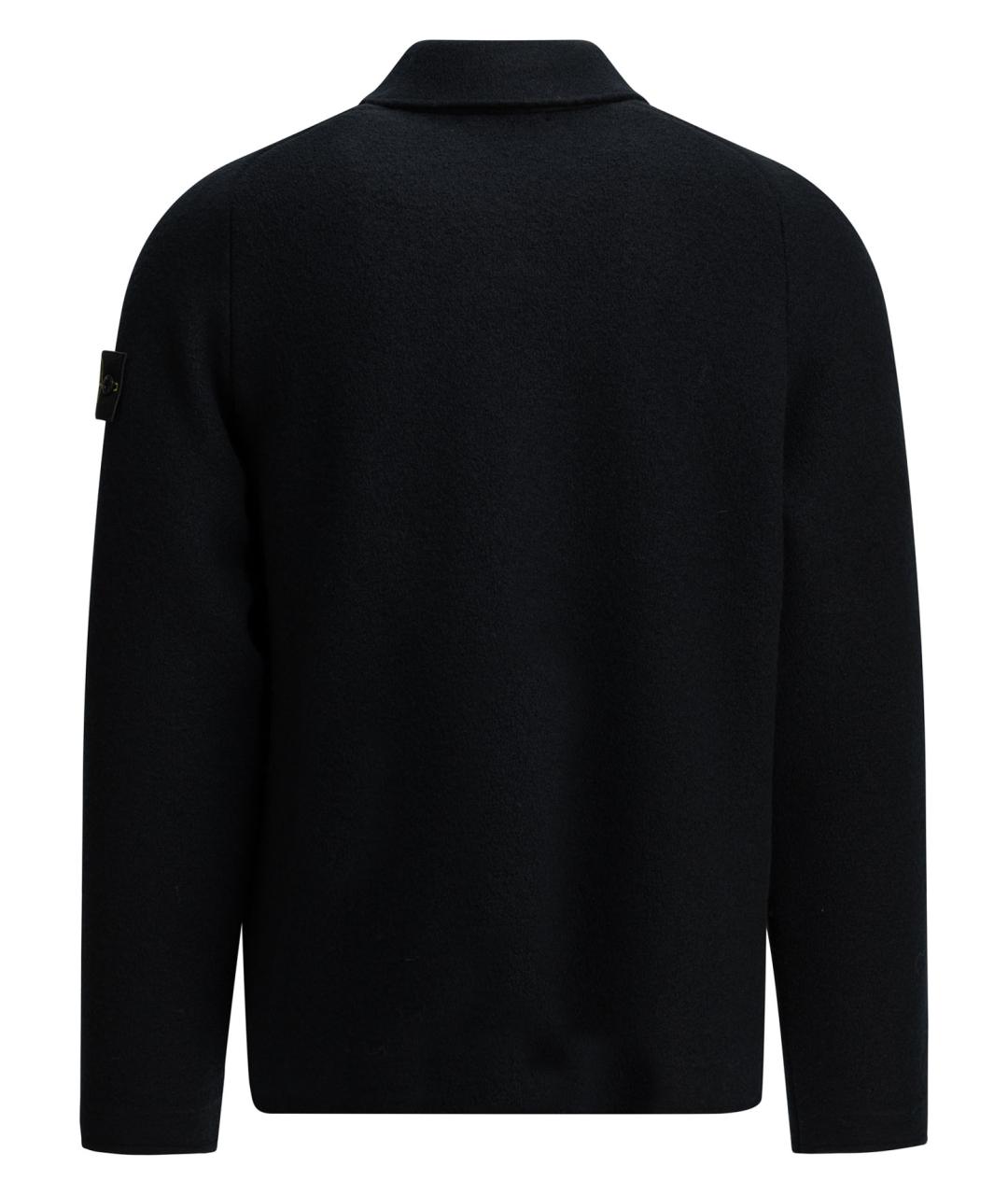 STONE ISLAND Темно-синяя шерстяная куртка, фото 2