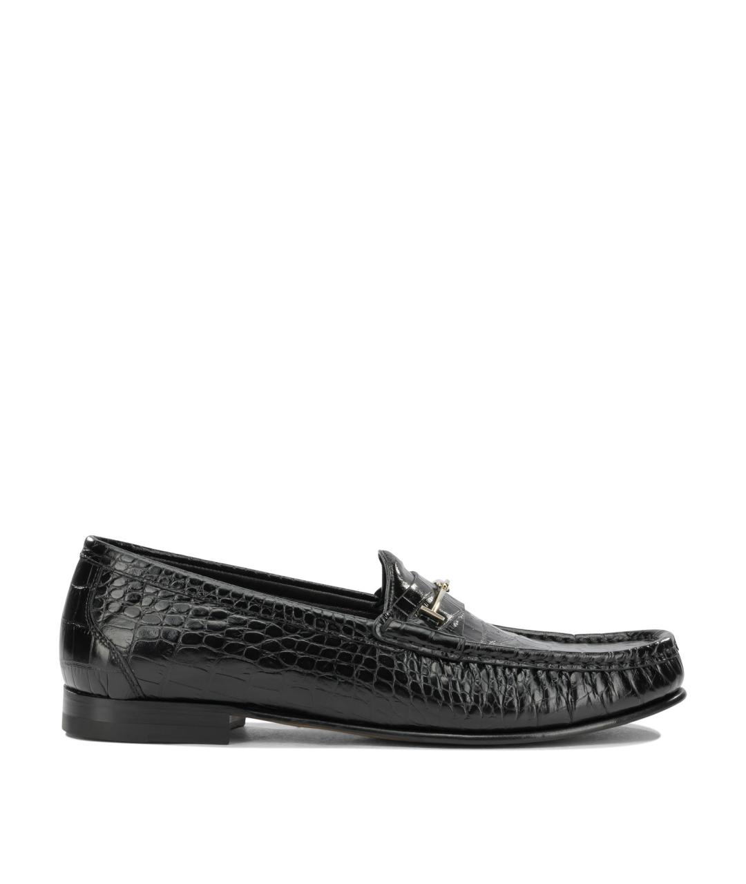 TOM FORD Черные кожаные лоферы, фото 1