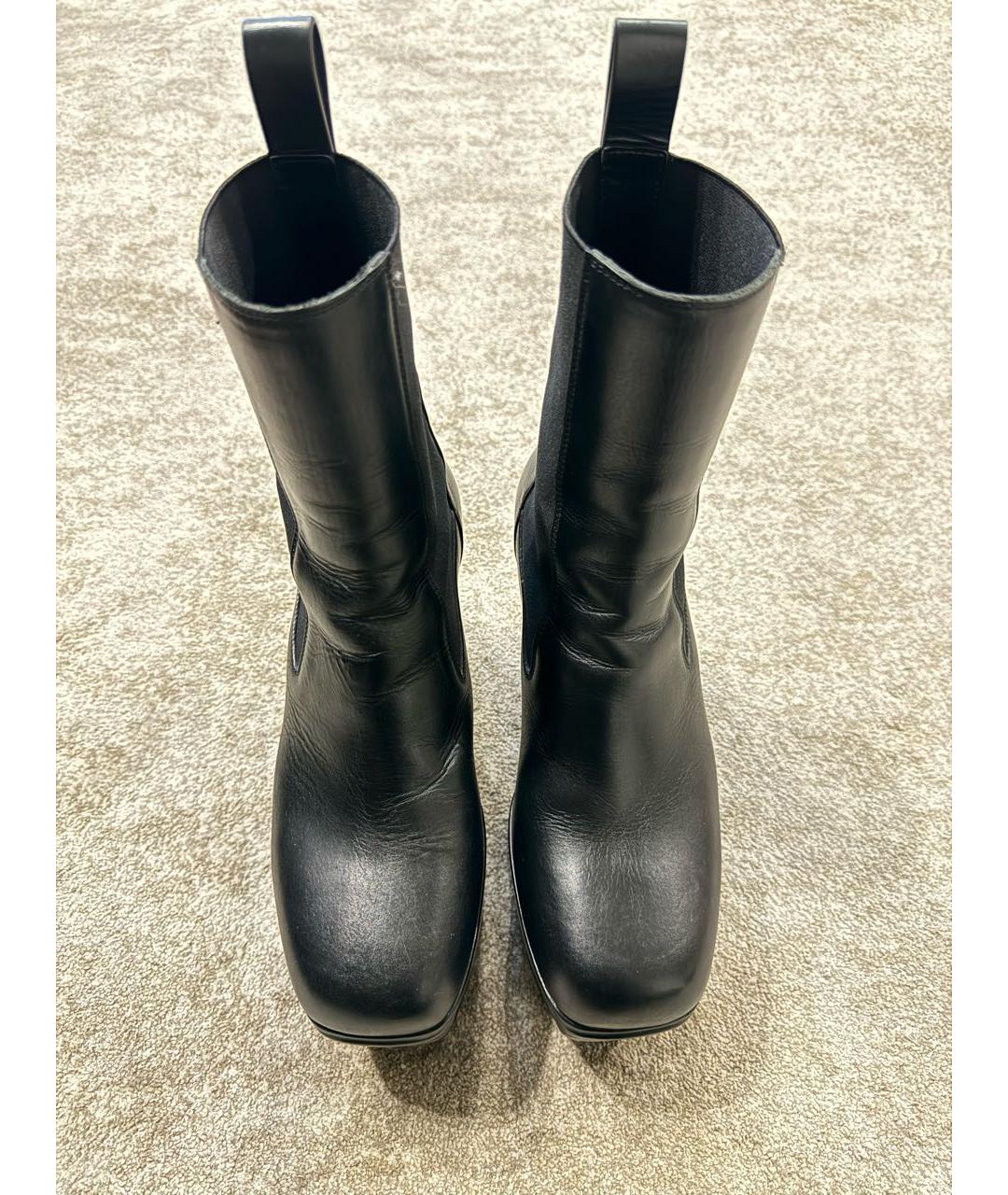 RICK OWENS Черные кожаные ботильоны, фото 2