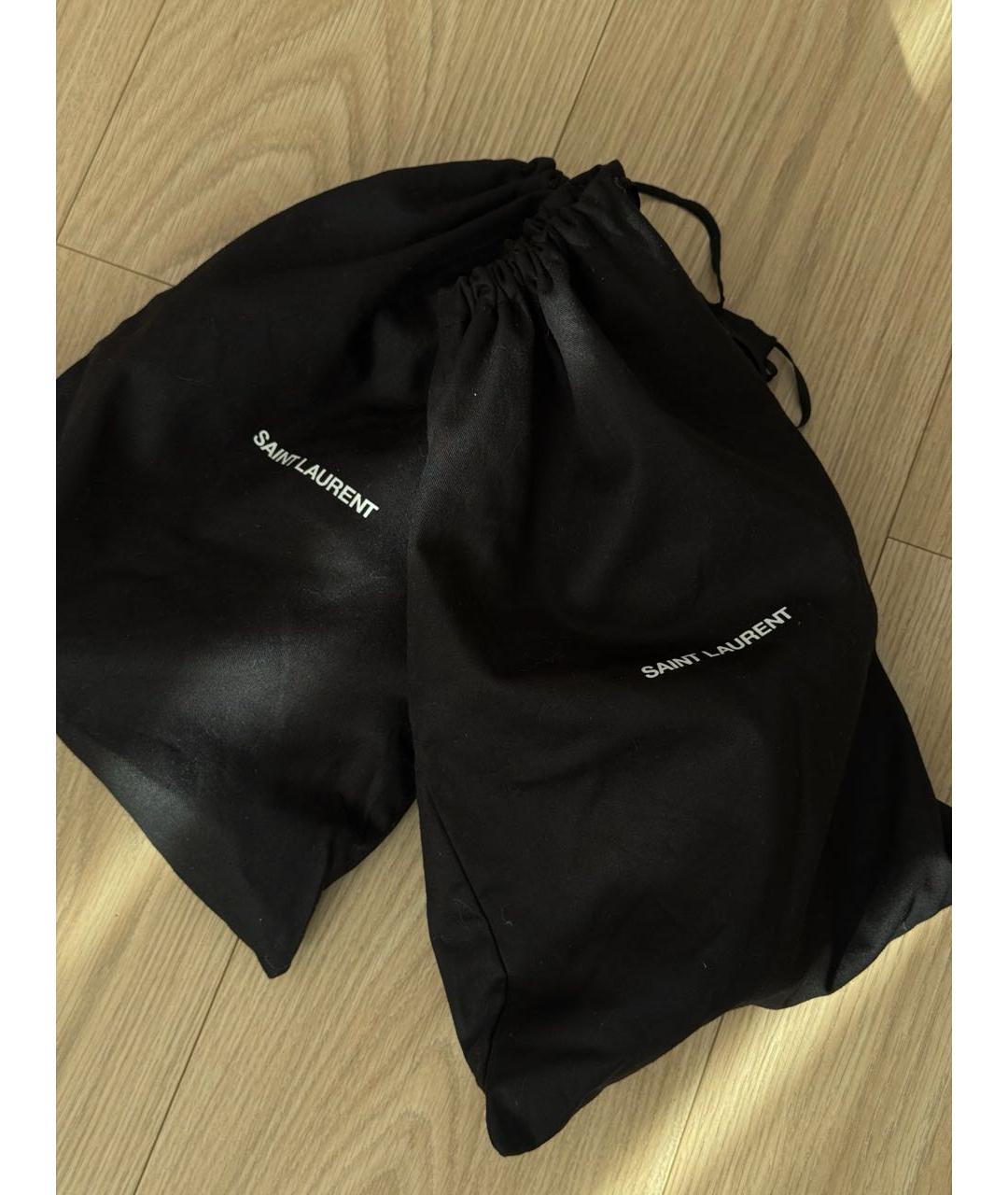 SAINT LAURENT Черные босоножки из лакированной кожи, фото 5