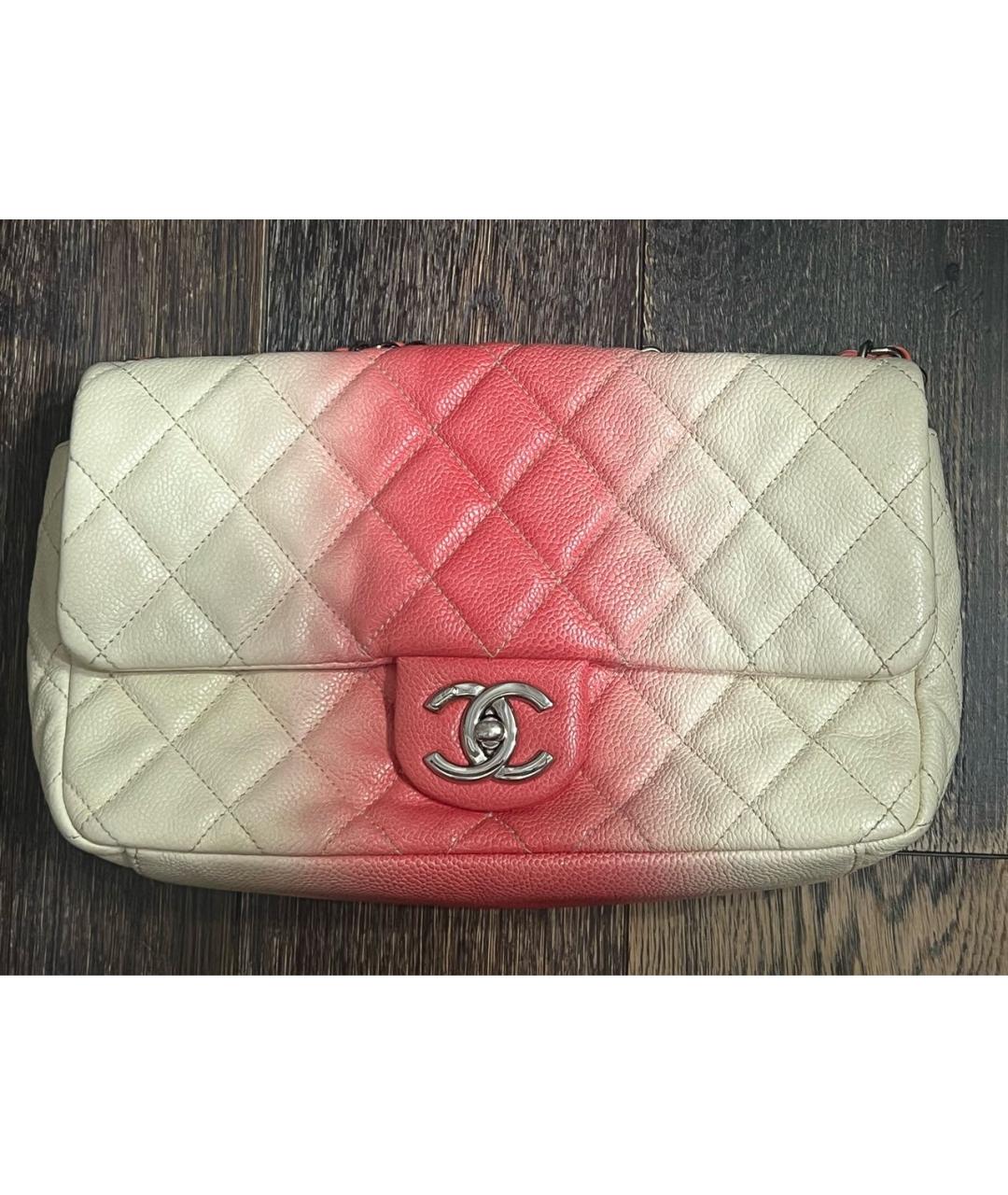 CHANEL Розовая кожаная сумка через плечо, фото 8