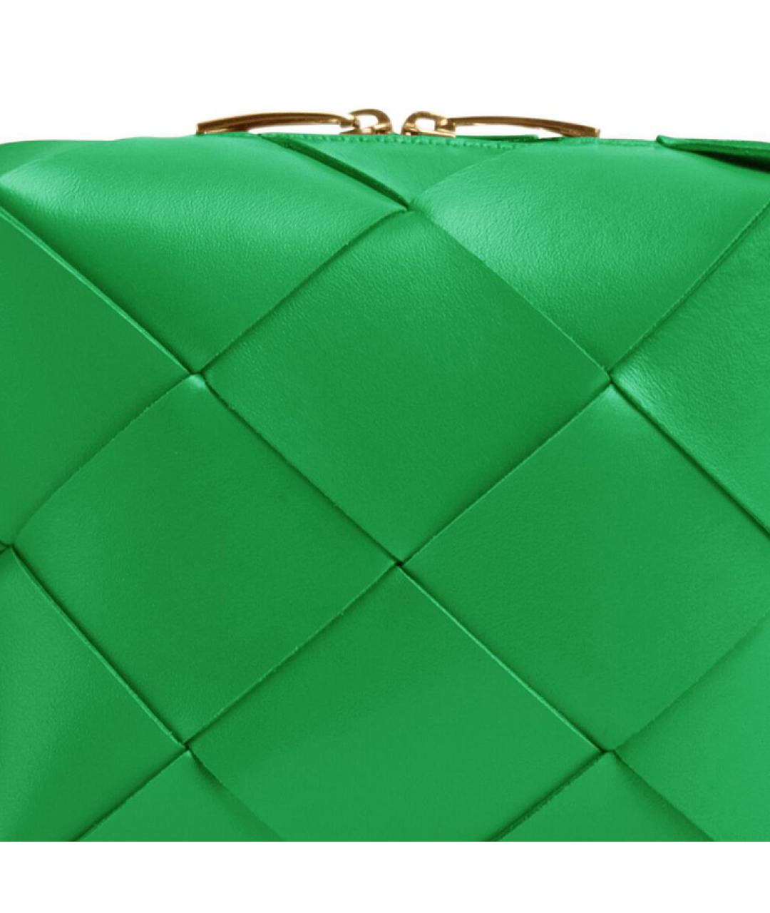 BOTTEGA VENETA Зеленая кожаная сумка через плечо, фото 5
