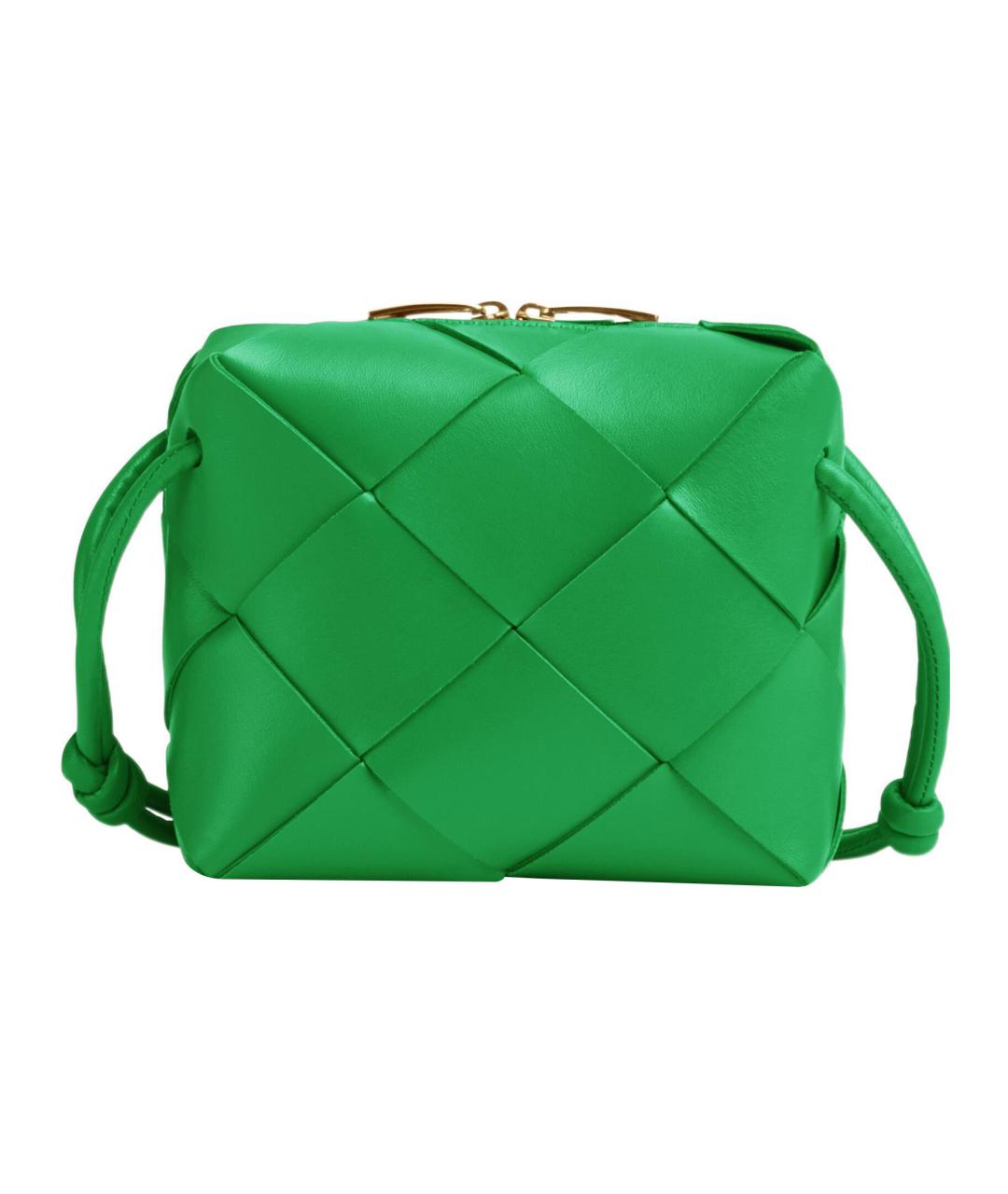 BOTTEGA VENETA Зеленая кожаная сумка через плечо, фото 1