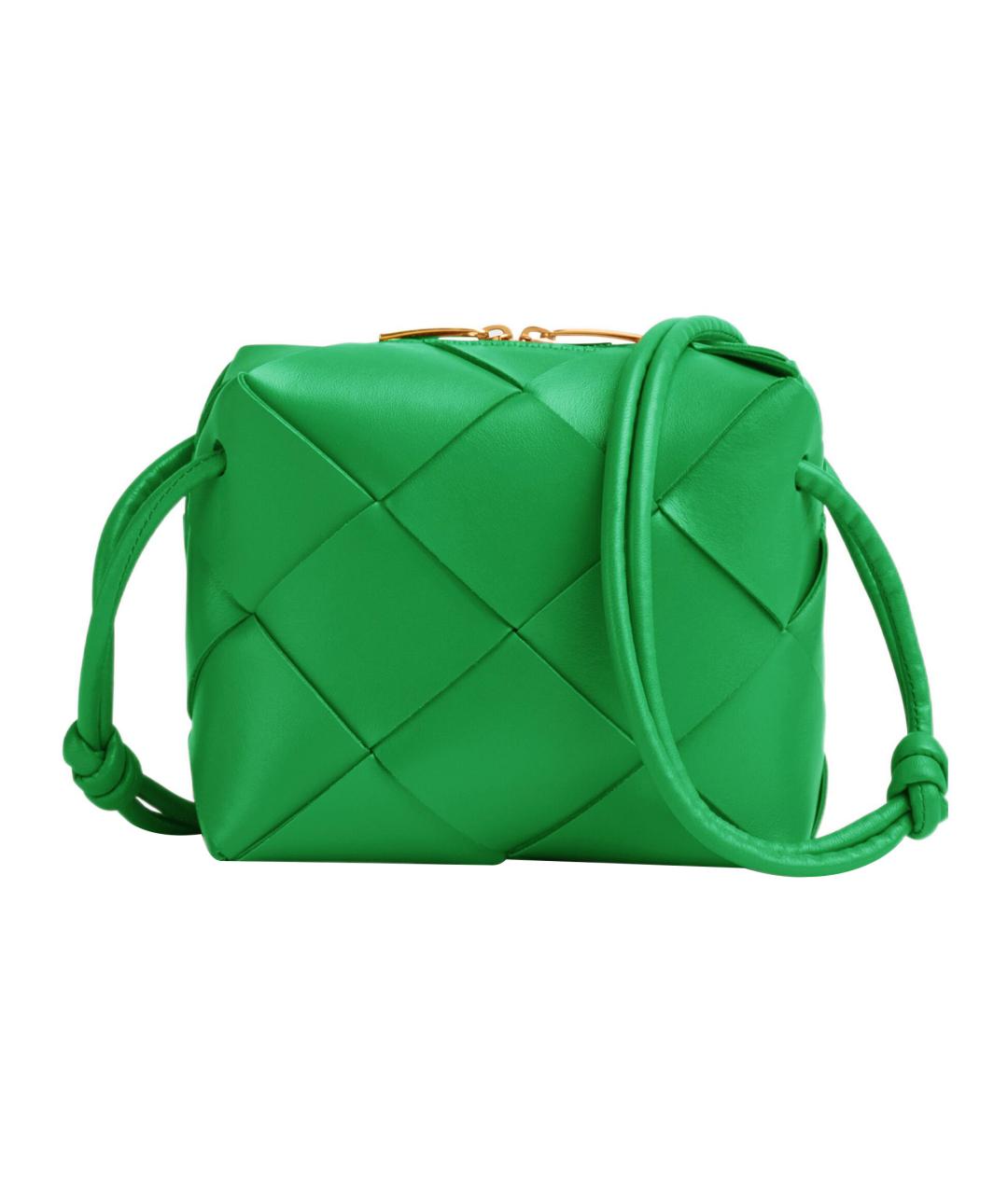 BOTTEGA VENETA Зеленая кожаная сумка через плечо, фото 3
