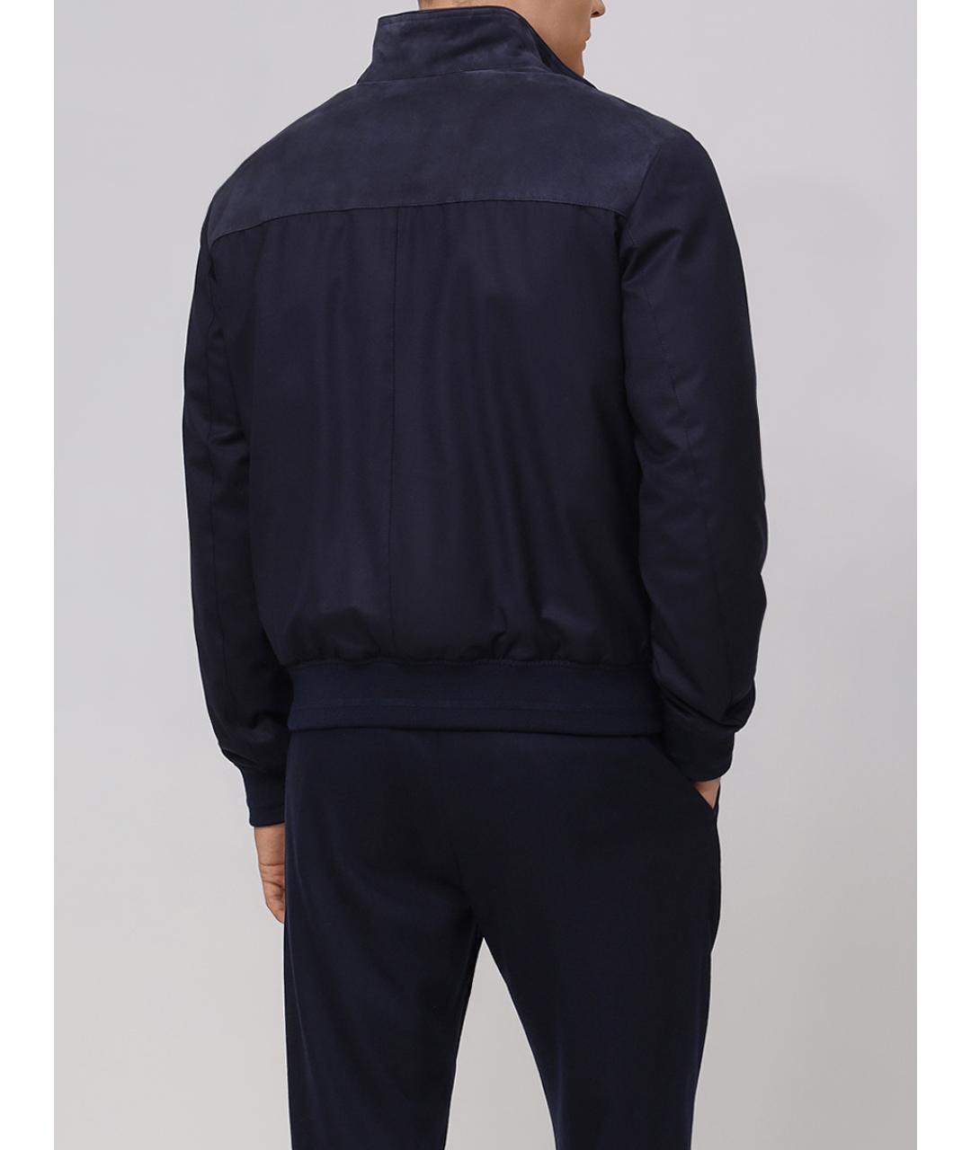 CANALI Темно-синяя замшевая куртка, фото 3